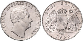 BADEN, Leopold, 1830-1852, Doppelgulden 1846.
 vz/st
AKS 91; T.27; Dav.527