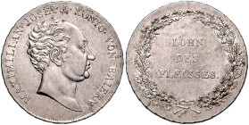 BAYERN, Maximilian I. Joseph, 1806-1825, 1/2 Schulpreistaler o.J..
 min.Kr., min.Sr., ss
AKS 64; J.19