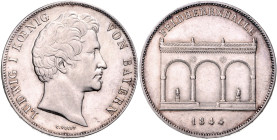 BAYERN, Ludwig I., 1825-1848, Geschichtsdoppeltaler 1844. Feldherrnhalle.
 vz+
AKS 106; T.83; Dav.591