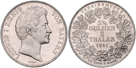 BAYERN, Ludwig I., 1825-1848, Doppeltaler 1841.
 vz/st
AKS 73; T.73; Dav.584