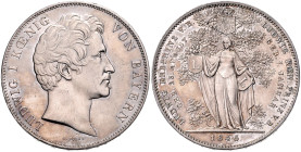 BAYERN, Ludwig I., 1825-1848, Geschichtsdoppeltaler 1845. Geburt des Erbprinzen.
 st
AKS 108; T.85; Dav.593