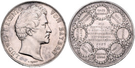 BAYERN, Ludwig I., 1825-1848, Geschichtsdoppeltaler 1838. Einteilung des Königreiches.
 f.st
AKS 99; T.76; Dav.582