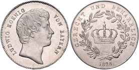 BAYERN, Ludwig I., 1825-1848, Kronentaler 1828.
 f.st
AKS 75; T.47; Dav.556
