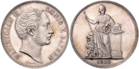 BAYERN, Maximilian II., 1848-1864, Geschichtsdoppeltaler 1848. Verfassung.
 f.st
AKS 163; T.92; Dav.598