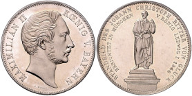 BAYERN, Maximilian II., 1848-1864, Geschichtsdoppeltaler 1848. Standbild Glucks.
 Prachtex., st
AKS 164; T.93; Dav.599