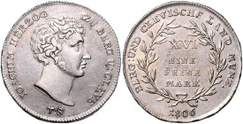 BERG, Joachim Murat, 1806-1808, Reichstaler 1806.
 vz+
AKS 9; T.110; Dav.624