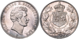 BRAUNSCHWEIG-LÜNEBURG, Wilhelm, 1831-1884, Doppeltaler 1856. 25-jähr. Reg.-Jub..
 f.st
AKS 97; T.122; Dav.635