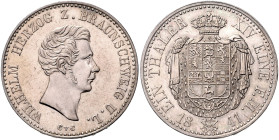 BRAUNSCHWEIG-LÜNEBURG, Wilhelm, 1831-1884, Taler 1841 CVC.
 f.st
AKS 78; T.117