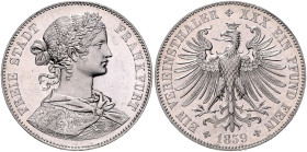 FRANKFURT, Freie Stadt, 1815-1866, Vereinstaler 1859.
 f.st
AKS 8; T.142; Dav.649