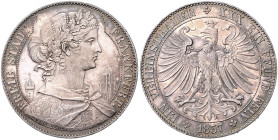 FRANKFURT, Freie Stadt, 1815-1866, Vereinstaler 1857.
Ware ist regelbesteuert
standard taxation
Erstabschlag, Prachtexemplar
AKS 6; T.140