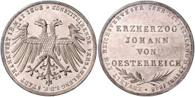 FRANKFURT, Freie Stadt, 1815-1866, Doppelgulden 1848. Erzherzog Johann von Österreich.
Ware ist regelbesteuert
standard taxation
Erstabschlag
AKS ...