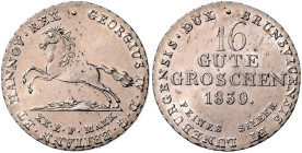 HANNOVER, Georg IV., 1820-1830, 16 Gute Groschen 1830.
 st
AKS 38; Welter 3016
