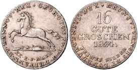 HANNOVER, Georg IV., 1820-1830, 16 Gute Groschen 1824.
 f.vz
AKS 38; Welter 3016