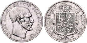 HANNOVER, Ernst August, 1837-1851, Taler 1848 B. Brehmer F. 35mm; 22,15g; 12h.
 ss
AKS 107; T.167; Dav.675