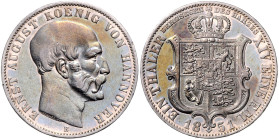 HANNOVER, Ernst August, 1837-1851, Ausbeutetaler 1851 B. 22,26g.
 ss/vz
AKS 134; T.169; Dav.677