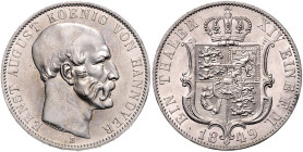 HANNOVER, Ernst August, 1837-1851, Taler 1849 B.
 st
AKS 107; T.167; Dav.675