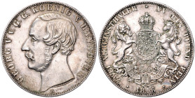 HANNOVER, Georg V., 1851-1866, Vereinsdoppeltaler 1866 B.
 ss/vz
AKS 143; T.175; Dav.683