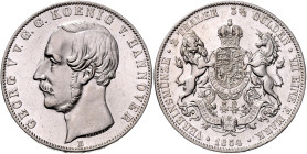 HANNOVER, Georg V., 1851-1866, Doppeltaler 1854 B.
 f.st
AKS 142; T.173; Dav.681