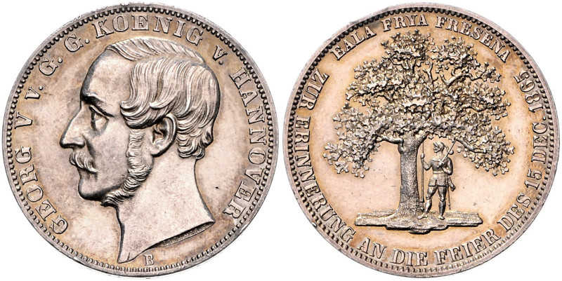 HANNOVER, Georg V., 1851-1866, Vereinstaler 1865 B. Upstalsboom. 18,49g.
 selte...