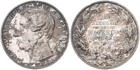 HANNOVER, Georg V., 1851-1866, Vereinstaler 1865 B. Sieg bei Waterloo.
 st
AKS 160; T.176; Dav.684