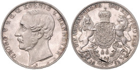 HANNOVER, Georg V., 1851-1866, Vereinstaler 1865 B.
 st
AKS 144; T.174; Dav.682