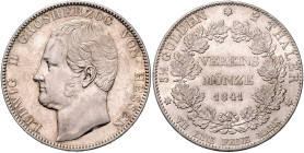 HESSEN-DARMSTADT, Ludwig II., 1830-1848, Doppeltaler 1841.
 vz/st
AKS 99; T.195; Dav.702