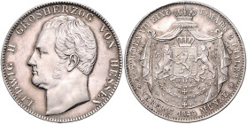 HESSEN-DARMSTADT, Ludwig II., 1830-1848, Doppeltaler 1844.
 st
AKS 100; T.196; Dav.703