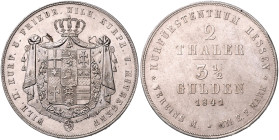 HESSEN-KASSEL, Wilhelm II. und Friedrich Wilhelm, 1831-1847, Doppeltaler 1841.
Ware ist regelbesteuert
standard taxation
Erstabschlag/f.st
AKS 43;...