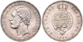 MECKLENBURG-STRELITZ, Friedrich Wilhelm, 1860-1904, Vereinstaler 1870 A.
 st
AKS 71; T.217; Dav.732