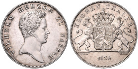 NASSAU, Wilhelm, 1816-1839, Kronentaler 1836.
 vz
AKS 42; T.230; Dav.743