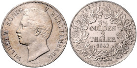 WÜRTTEMBERG, Wilhelm I., 1816-1864, Doppeltaler 1842.
Ware ist regelbesteuert
standard taxation
vz/st
AKS 62; T.436; Dav.956