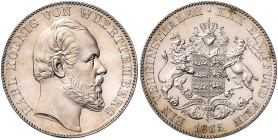 WÜRTTEMBERG, Karl, 1864-1891, Vereinstaler 1865.
Ware ist regelbesteuert
standard taxation
Erstabschlag
AKS 126; T.440; Dav.960