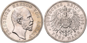 ANHALT, Friedrich I., 1871-1904, 5 Mark 1896 A.
 Erstabschlag
J.21
