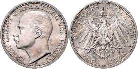 HESSEN, Ernst Ludwig, 1892-1918, 3 Mark 1910 A.
 st
J.76