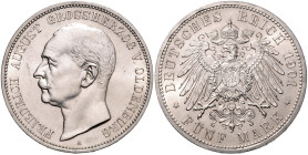 OLDENBURG, Friedrich August, 1900-1918, 5 Mark 1901 A.
 Prachtex., st
J.95