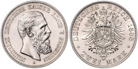 PREUSSEN, Friedrich III., 1888, 2 Mark 1888 A.
 Erstabschlag
J.98