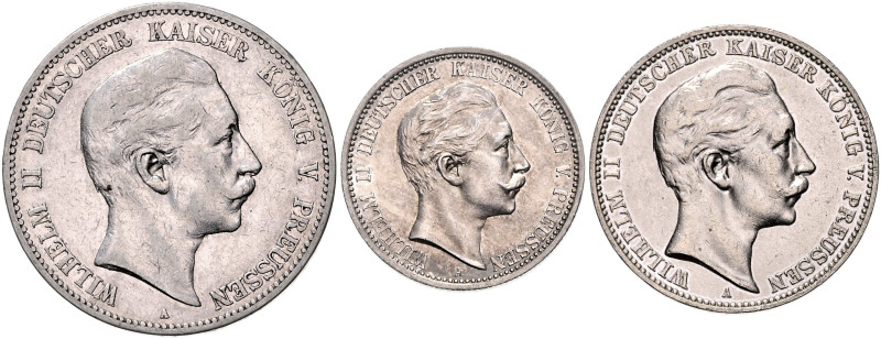 PREUSSEN, Wilhelm II., 1888-1918, 2 Mark 1905 A (f.st; 28,5mm; 11,13g; 12h). DAZ...