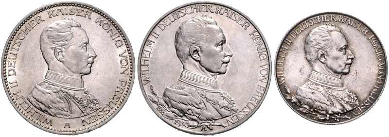 PREUSSEN, Wilhelm II., 1888-1918, 2 Mark 1913. Regierungsjubiläum (28mm; 11,13g;...