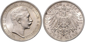 PREUSSEN, Wilhelm II., 1888-1918, 2 Mark 1911 A.
 st
J.102
