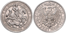 PREUSSEN, Wilhelm II., 1888-1918, 3 Mark 1915 A. Mansfeld.
 st
J.115