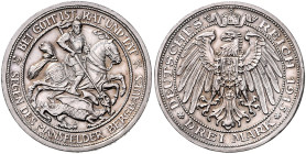 PREUSSEN, Wilhelm II., 1888-1918, 3 Mark 1915 A. Mansfeld.
 st
J.115