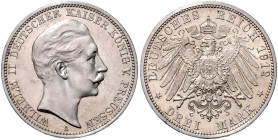 PREUSSEN, Wilhelm II., 1888-1918, 3 Mark 1912 A.
Ware ist regelbesteuert
standard taxation
Erstabschlag, PP
J.103