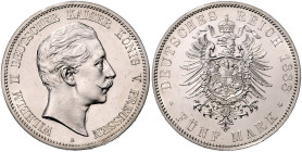PREUSSEN, Wilhelm II., 1888-1918, 5 Mark 1888 A.
 st
J.101