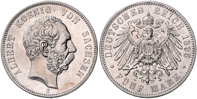 SACHSEN, Albert, 1873-1902, 5 Mark 1895 E.
 f.st
J.125