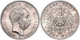 SACHSEN, Albert, 1873-1902, 5 Mark 1902 E.
 f.st
J.125