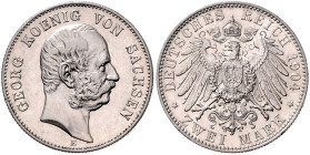 SACHSEN, Georg, 1902-1904, 2 Mark 1904 E.
 st
J.129