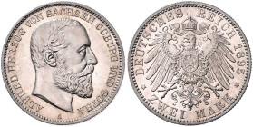 SACHSEN-COBURG-GOTHA, Alfred, 1893-1900, 2 Mark 1895 A.
 f.st
J.145