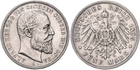 SACHSEN-COBURG-GOTHA, Alfred, 1893-1900, 5 Mark 1895 A.
 f.vz
J.146
