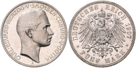 SACHSEN-COBURG-GOTHA, Carl Eduard, 1900-1918, 5 Mark 1907 A.
 st
J.148