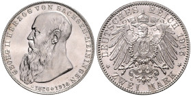 SACHSEN-MEININGEN, Georg II., 1866-1914, 2 Mark 1915. Sein Tod.
 st
J.154